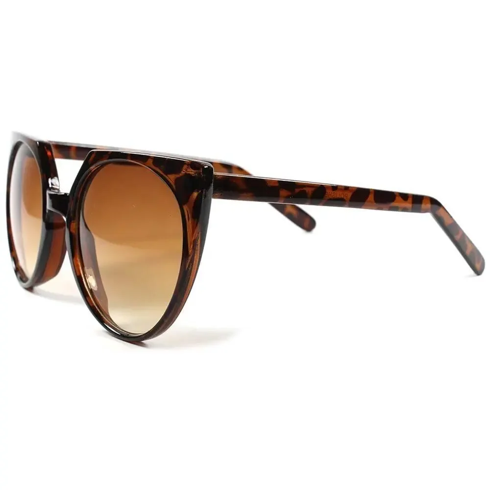 Stylish Vintage Retro Womens Oversized Tortoise Hot Round Cat Eye Sunglasses F98